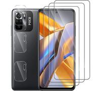 JGD-[3+3 Pièces Verre Trempé Compatible avec xiaomi poco m5s vitre protection, 3pcs protection écran et 3pcs Caméra Arrière Protecteur, 9H Dureté, HD, Sans Bulles, pour xiaomi poco m5s