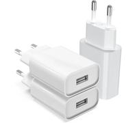JGD-(3 Pack) 12W Prise USB, Embout Chargeur US B. Secteur 5V 2.4A, Adaptateur Secteur Compatible avec iPhone, IPad, IPod, Android, Xiaomi, Samsung, Sony, LG,tablettes,Telephone MP3 Bloc US B, prise M