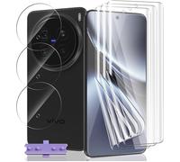JGD-3 Pièces Protection D'écran Flexible pour VIVO X200 Pro + 3 Pièces Verre Trempé Protecteur Caméra, HD/Anti-Rayures, Protection Écran pour VIVO X200 Pro - Souple TPU Film