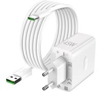 JGD-45 W Chargeur USB et câble 1,8 m pour OPPO A60 A80, charge rapide Adaptateur chargeur SupervoOC et USB C Câble pour OPPO Reno12 F Reno14 F 13 F Find N2 N3 Flip OPPO A5 Pro 4G A79 A40m A40 Pad Rea