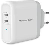 JGD-60W USB C Chargeur PD 3.0 GaN Tech Compact Adaptateur, 2 Ports Type C Chargeur Mural Rapide Compatible avec MacBook Pro/Air, Dell XPS, iPhone 13 Pro Max, Galaxy S22, iPad, etc