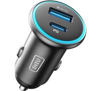 JGD-66W Allume Cigare USB C, 33W USB C + 30W A Charge Rapide Chargeur Voiture Prise Allume Cigare 12V pour iPhone 16 15 14 13 12 11 Pro Max Mini Plus Samsung S23 Huawei iPad AirPods Switch