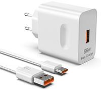 JGD-66W Supercharge Chargeur Rapide pour Huawei Honor 90 80 Pro 70 Lite 400 200 100 X9 X8 X7 Magic 7 6 5 V5 V3 Vs Vs2 Pad Mate Pura Nova Serie 66W Supercharge Chargeur avec 6A Câble USB C 1m