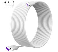 JGD-8M Extra Long Câble USB Type-C pour Mi Camera 2K Magnetic Mount, Power Extension Cables Security Cameras Câble USB Type-C pour Mi Wireless Outdoor Security Camera 1080p,Blanche