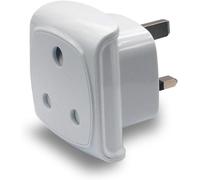 JGD-Afrique du Sud Adaptateur à 3 Broches, Grand Connecteur Mâle de Type M Converti en Prise Femelle UK à 3 Broches, Approuvé BS 8546, Fusible 13A avec Obturateur de Sécurité (1 Pièce, Blanc)