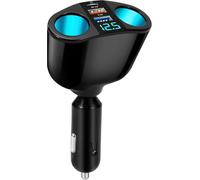 JGD-Allume Cigare Adaptateur USB C Chargeur de Voiture avec 20W Type C+ QC 3.0 USB avec voltmètre LED pour Dash Cam Téléphone Caméra