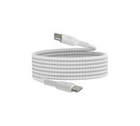 JGD-BoostCharge Câble à gaine tressée USB-C vers USB-C (2 m, pour iPhone 16, 16 Pro, 16 Pro Max, 16 Plus, Galaxy S24, S23, Note10, Note9, Pixel 9, Pixel 8, iPad Pro, etc., blanc)