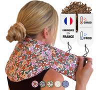 Jgd-- Bouillotte Cervicales Micro-Onde Déhoussable - Fabriquée En France - Coussin Chauffant Cervicales - Bouillotte Seche - Ceinture Chauffante Règle Douloureuse - Tour De Cou Chauffant
