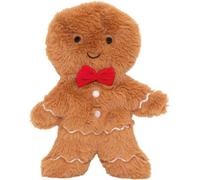 JGD-Bouillotte doudou 2 en 1 - Peluche plate Pain d¿épices bébé & enfant - Action chaud et froid - Bouillotte sèche micro-ondes - Perles de céramique - Convient à tous les âges - Horizane Santé