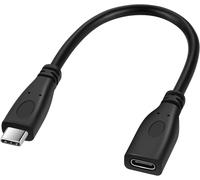 JGD-Câble d'extension USB C 3.1 0,2M, USB C 3.1 Mâle vers Femelle Charge Rapide de 65W, Transfert de synchronisation 10 Gbit/s, Compatible avec hub USBC/PSVR2/iPhone 15/MacBook Pro/Chargeur