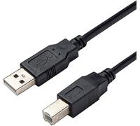 JGD-Câble D'imprimante USB 2.0, 6FT USB-A vers USB-B Câble Haute Vitesse pour Imprimante/Scanner Epson, HP, Canon, Brother, compatible avec Lexmark, Dell, Xerox, Samsung Piano, Midi, DAC Et Autres