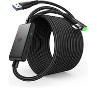 JGD-Câble Link 5m, Compatible avec Meta Oculus Quest 3s Quest 3 2 1 Quest Pro, Pico 4 Accessoire et PC Steam VR, Câble de liaison USB 3.0 haute vitesse de transfert de données USB C