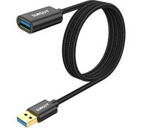 JGD-Cable Rallonge USB 3.01.5M Câble Extension Mâle A vers Femelle A 5Gbps Compatible avec Clé USB, Hub USB, Disque Dur Externe, Clavier, Souris, Imprimante, Webcam, PlayStation, Xbox - Noir