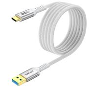 JGD-Cable USB C, 2m 5Gbps Cable USB vers USB C, Cable USB C Charge Rapide pour iPhone 16/15 Pro Max, Galaxy S24, Google Pixel, Android Auto, Huawei P40/P30, MacBook Pro-Blanc