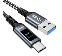 JGD-Câble USB C [USB 3.0 & QC 3.0] 2M Cable USB C Charge Rapide avec affichage LED Compatible avecSamsung Galaxy S22 S20 A34, Google Pixel, Xiaomi
