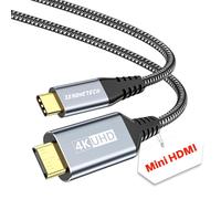 JGD-Câble USB-C vers Mini HDMI [pas HDMI, 1m, 4K@60Hz, 2K@120Hz] - Câble Haute Vitesse Uni-Directionnel Type-C vers Mini HDMI, pour Steam Deck, Ordinateur Portable, MacBook, Moniteur Portable