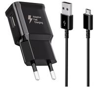 JGD-Chargeur avec Câble de Charge pour Samsung Galaxy S7, S7 Edge, S6, S6 Edge, S5, S4, S3, A03, Tab A (2016), Tab E, Tab S, avec Câble Micro USB 1,5m, Chargeur Rapide d'origine de Remplacement