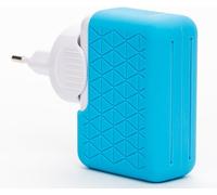 JGD-Chargeur BLUESTORK Universel sans CÂBLE 4 Ports USB 2 ;1A Bleu