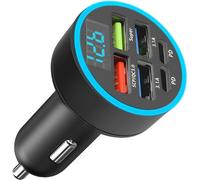 JGD-Chargeur De Voiture Double USB 3.1A, Chargeur Allume Cigare USB C 6 Ports (2PD+2USB-A 3.1 1Super+1SCP/QC3.0), Allume Cigare USB pour Type-c, Android Et Bien Plus