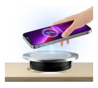 JGD-Chargeur Induction Encastrable Les Meubles 60mm 2.36 ""Trou d'insertion Chargeur Induction encastrable Compatible with iPhone 14/14 Pro/14 Pro Max/SE /11, série Galaxy Xiaomi Vivo(Argent)