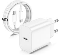 JGD-Chargeur iPhone 17 16 15, 20W USB C Chargeur Rapide 2M Cable C to C pour iPhone 17/17 Pro/17 Pro Max/16 Max/16e/15 Pro Max/15 Plus/iPad 12.9/11 inch, Air 5, Samsung Gaxy
