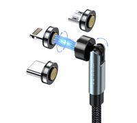 JGD-Chargeur Magnétique Type C, Transfert de Données Charge Rapide 3A Câble Magnetique Aimanté, Nylon 9Pin, pour Samsung Galaxy S10/S9/S8, Huawei P20, Honor, LG,Ordinateur (1M)