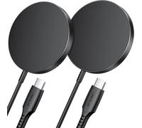 JGD-Chargeur MagSafe 2 Pièces, Chargeur à Induction pour iPhone 17, 15 W Magnétique pour MagSafe iPhone 17 Air/Pro/Max/16/15/14/13/12 Series/AirPods Pro ¿ Noir