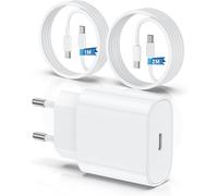 JGD-Chargeur pour iPhone 17 15 16, 20W Apple Original Chargeur Rapide avec 60W 1M+2M câble de Charge Rapide pour iPhone 16 17 15/17 16 15 Pro/17 16 15 Pro Max/16 15 Plus/Phone Air iPad Pro/Air/Mini