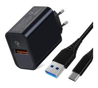 JGD-Chargeur pour Samsung A41 A21S S21 Plus Ultra A40 A20E A20,Galaxy A3 A5 2017,A8 A9 2018,Nokia 6.1 7.1 6.2 7.2 8.2 8.3 8.1 5.3,5.1 Plus,Rapide 18W USB Quick Charge 3.0+2M Type C Cable
