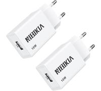 JGD-Chargeur Prise USB Secteur, 2Pack 5V/2A Adaptateur Secteur Universel Replacement for Phone X/8/7/6/5, Samsung Galaxy S9/S8/ Note 10/9/8/ A3/A5/, Sony, HTC, LG