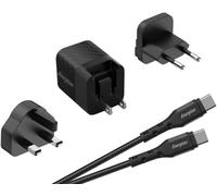 JGD-- Chargeur Rapide USB-C 20W - sans Câble - 3 Prises Incluses (EU/US/UK) - Noir