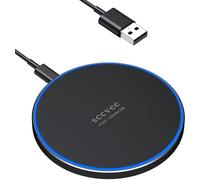 JGD-Chargeur sans Fil 20W Max, Chargeur Rapide sans Fil Station de Charge sans Fil Station de Charge inductive Compatible avec Samsung Galaxy S24/S23/S22/S21, Compatible avec iPhone 12/13/14/15/16 Se