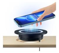 JGD-Chargeur sans Fil Qi pour Les Meubles Chargeur Induction encastrable compatibles Qi avec Un diamètre de 60mm 2.36 "Trou d'insertion intégré dans Le Bureau (Black)