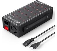 JGD-Chargeur USB, 20 ports - 100 W/20 A - Multiport - Chargeur intelligent 20 en 1 - Pour Samsung, iPhone, Google Pixel, Xiaomi, Oppo, iPad, tablettes et autres appareils électroniques USBA