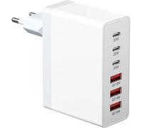 JGD-Chargeur USB C 20W, GaN 6 Ports 20W avec 3 Ports USB-c et 3 chargeurs USBA Prise USBC Compatible avec iPhone 11/12/13/14/15/16 Pro Max/Galaxy S24/S23/S22/S21/Google/Tablette