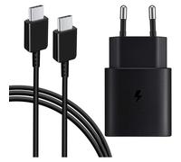 JGD-Chargeur USB C 25W avec Câble 1,5M Chargeur Rapide de Téléphone Portable pour Samsung Galaxy S25 S24 S23 S22 S21 S20 Ultra A70 A54 A53 A52 A34 A33 A14 A13 M52 M34 M14 5g, Type C Adaptateur Secteu