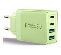 JGD-Chargeur USB C, 40W 4 Port Prise USBC Chargeur Rapide iPhone, 3.1A PD+QC Type C Adaptateur Multi Secteur Chargeur pour iPhone16 15 14 13 12 11 Pro Max X XS XR 8 7 6S Plus Mini SE,iPad,Samsung