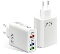 JGD-Chargeur USB C, 65W 5 Port 2USB C & 3USB A Chargeur Rapide Multiple Charge USB, Universel Adaptateur Secteur USBA Chargeur pour pour iPhone 16 15 14 13 12 11 Plus Pro Max SE iPad Sam-Sung Tablet