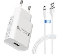 JGD-Chargeur USB C Rapide pour Samsung Galaxy A16 A15 A14 A13 A12 5G, S10, S9, S8, A05S, A54, A34, A23, A53, A33, S24, S23, S22, S21, S20, Chargeur Rapide avec 2m Câble Type-C