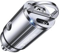 JGD-Chargeur Voiture USB C - Syncwire[2 Ports PD PPS 45W&QC 3.0] Tout Métal Mini Prise Allume Cigare USBC Rapide pour iPhone 14 13 12 11 Pro Max XR X, Google Pixel 7/6 Pro, Samsung Galaxy S23/S22/S21