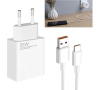 JGD-Chargeur xiaomi 55W,Chargeur Rapide avec câble USB C de 1 m,Adaptateur pour Xiaomi 14 13 12,Poco F7 F6, Redmi Turbo 4 3,Note 14 13 12 11 10,Chargeur xiaomi 33W 45W 55W