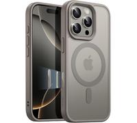 JGD-Coque Magnétique pour iPhone 16 Pro 6,3 Pouces avec Bouton de Capture de Contrôle de Caméra, Compatible avec MagSafe, Étui Housse Translucide Dos Mat Fine Antichoc (Titane Naturel)