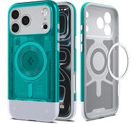 JGD-Coque pour iPhone 17 Pro Max, Classic C1 MagFit, [Version Rétro] - Bleu Bondi