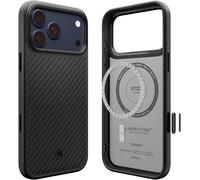 JGD-Coque pour iPhone 17 Pro Max, Enzo Aramid T MagFit, [Fibre d'Aramide, Contrôle Caméra] - Noir Noir
