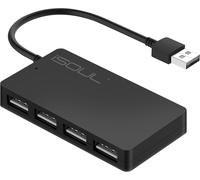 JGD-Data Hub 4 ports USB 2.0 Ultra Mince Compact alimentation externe - Portable USB Hub 2.0 pour Macbook, Mac Pro / mini, iMac, Surface Pro, XPS, Laptop, PC, clés USB, disques durs externes