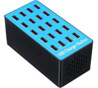 JGD-docooler Chargeur USB Station de Charge USB de Bureau 20 Ports de Charge Universel de compatibilité pour Une Utilisation en Famille et au Bureau