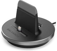 JGD-encased iPhone 7 Easy Dock Desktop Charging Station (Apple MFI Lightning Charger) Aluminum Black