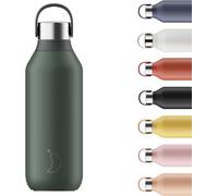 Jgd-Gourde Series 2 - Bouteille Isotherme En Inox Avec Collerette Souple & Anse - Thermos Pour Boissons Chaudes & Froides - Étanche, Sans Condensation - Pine Green, 500ml