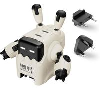 JGD-Gravastar Delta35 Chargeur USB C 35W Chargeur Rapide GaN 4 Ports Prise USB C Secteur Internationale Adaptateur UK/US/EU de Voyage pour iPhone 15/15 Pro/15 Pro Max/15 Plus/14/13 (Blanc)