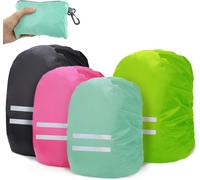 Jgd-Housse De Pluie Pour Sac À Dos Avec Bandes Réfléchissantes (25-50 L) - Imperméable Et Anti-Saleté - Pour Le Chemin De L'école Et La Randonnée De Nuit En Plein Air Sous La Pluie Et La Neige